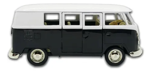 Miniatura Kombi Rmz City, 13 Cm, Metal, Abre Portas, Fricção