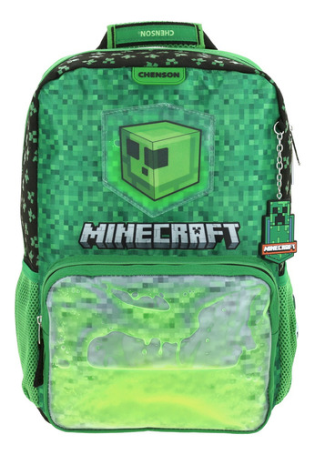 Mochila Chenson Grande Minecraft Escolar Slime Lim