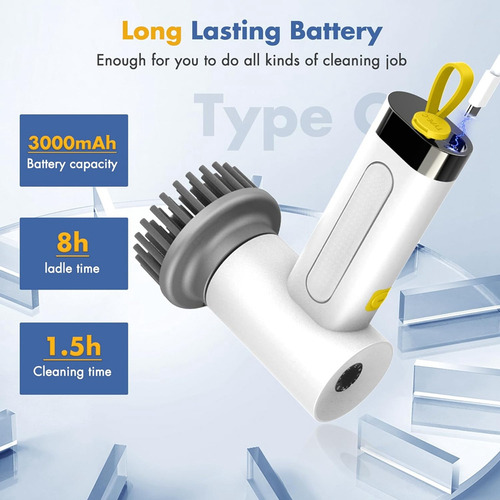 Limpieza Eléctrica, Depuradora Giratoria Para Baño Y Join-fs