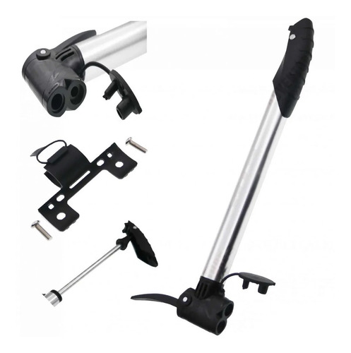 Mini Bomba Manual Telescópica Bicicleta Bico Fino E Grosso