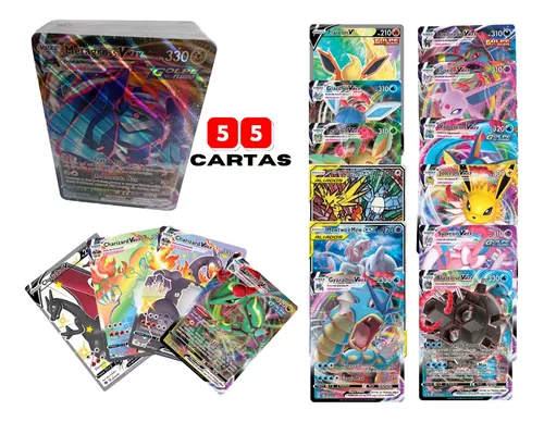 Kit 30 Cartas Pokemon Vmax V Aliados Gx + Carta Zeraora Gx