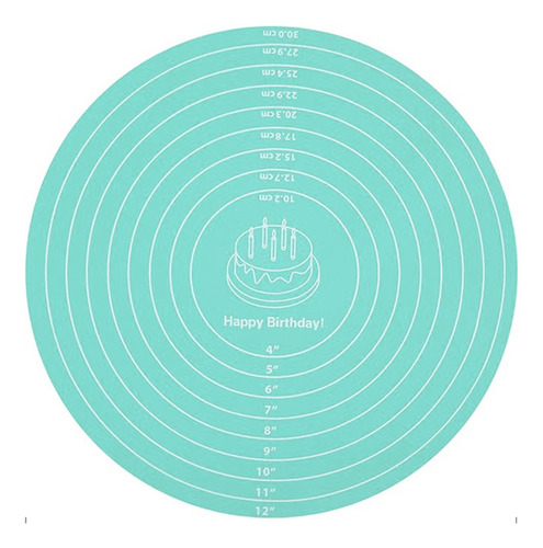 Aleissi Tapete Silicon Redondo 30cm Hornear Cocina Reposteri
