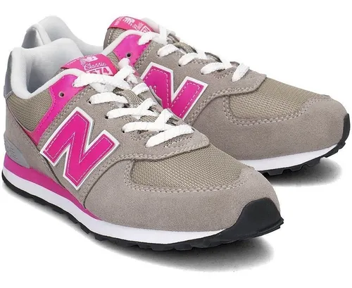 Zapatillas Balance Gc574gp Mujer Niñas Gris Rosa