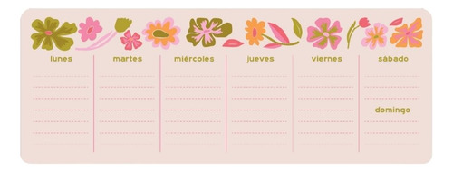 Calendario Planner Semanal Planificador Organizador 