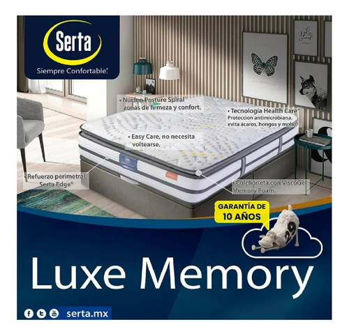 Colchón Queen Size Serta Perfect Sleeper Luxe Memory