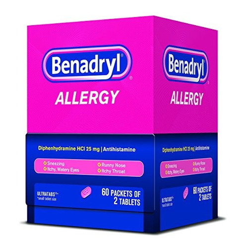 Benadryl Allergy Ultratab De Paquetes Dispensadores 60 Count
