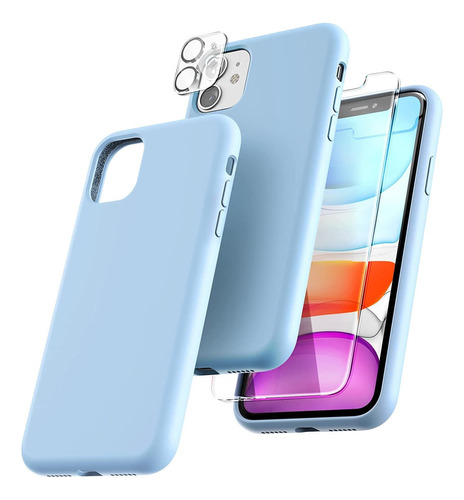 Tocol 5 En 1 Funda Diseñada Para iPhone 11, Con 2 Protectore