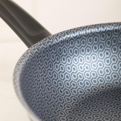 Wok De Aluminio Antiadherente 28 Cm Color Azul