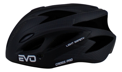 Capacete Bike Ciclismo Bicicleta Evo Cross Pro Cor Cinza-preto Tamanho S52-56cm