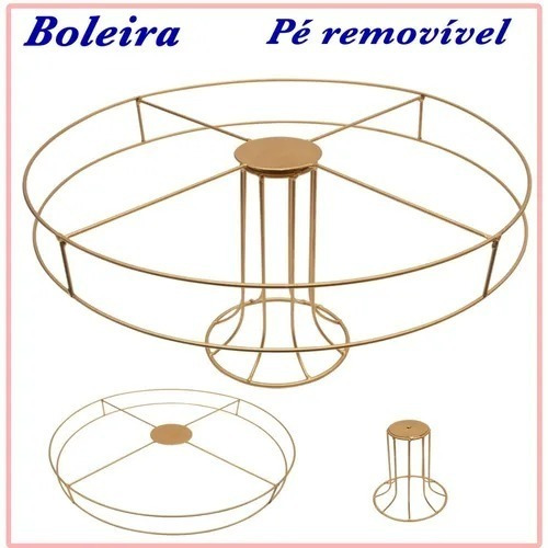 Boleira Com Pé Removível Aramado Decoração Diversos Tamanhos