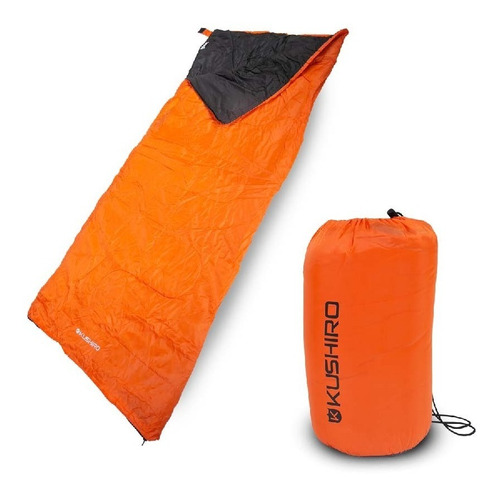 Bolsa De Dormir 0°/10°c Adultos Niños Con Funda Premium Color Naranja Oscuro Ubicación Del Cierre Izquierdo