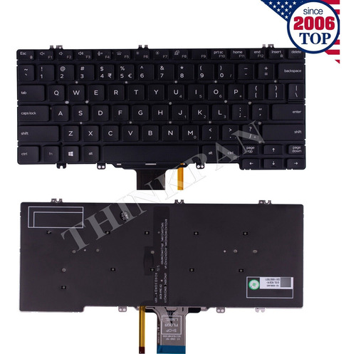 Us Keyboard With Backlit For Dell Latitude 7300 7310 530 Aab