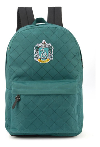 Mochila Harry Potter Costas Brasão Sonserina Escolar Casual