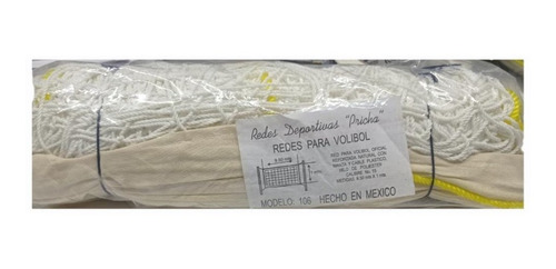 Imagen 2 de 4 de Red Voleibol Reforzada 9.50 Mts Largo X 1m Ancho Blanca