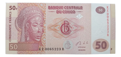 Billete De Congo, 50 Francos De 2013
