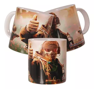 Taza Call Of Duty Like Mw Warzone Ghost Personalizada Nombre