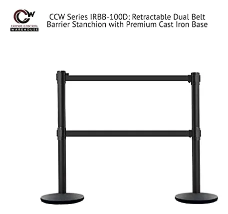 Ccow Set 2 Barrera Retractil Doble, Base Hierro Fundido, Irb