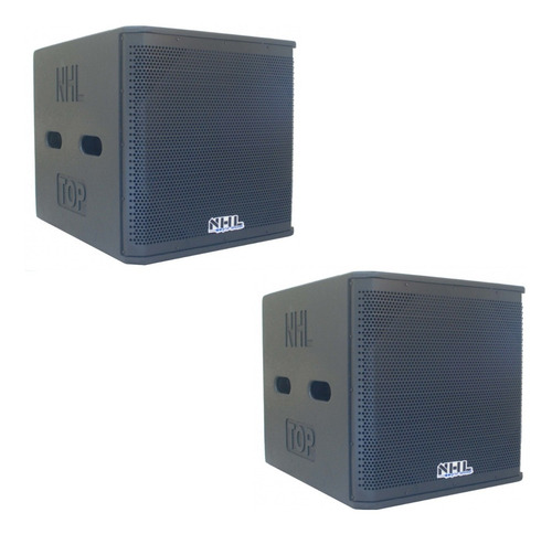 2 Caixas Som Subwoofer 18 Ativo Top Crossover Limiter 3000w