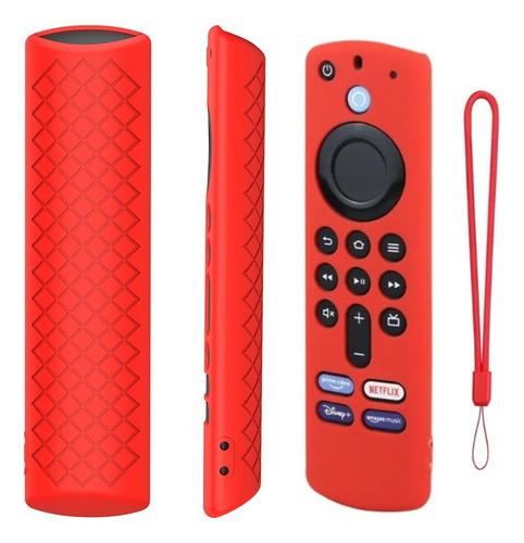 Funda Control Para Amazon Fire Tv Stick 4k Alexa Case Rojo