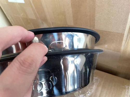 Cuenco Alimentación Perro Antideslizante De Acero Inoxidable