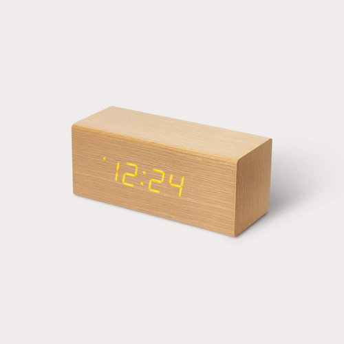 Mooas Reloj Despertador Digital De Madera Real (mini Rectang