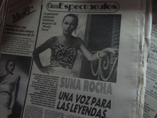Clarin Espectaculos 1990 Suna Rocha Cristina Escofet Havanna