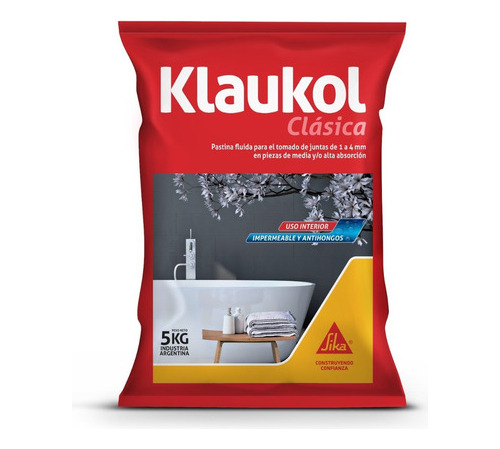 Pastina Clásica Klaukol 5 Kg Impermeable Antihongo Color Mm