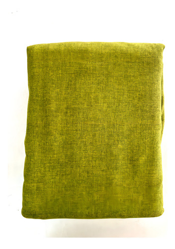 Set Cortinas Hogar 2 Paños 140x220 Cm Tela Lino Color Verde