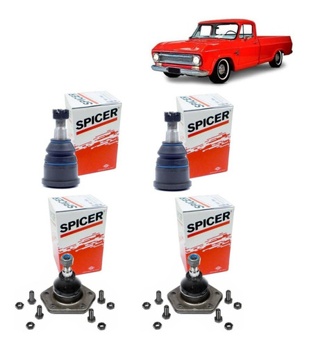 04 Pivo Suspensão Dianteiro Spicer Chevrolet D15 1970 1971