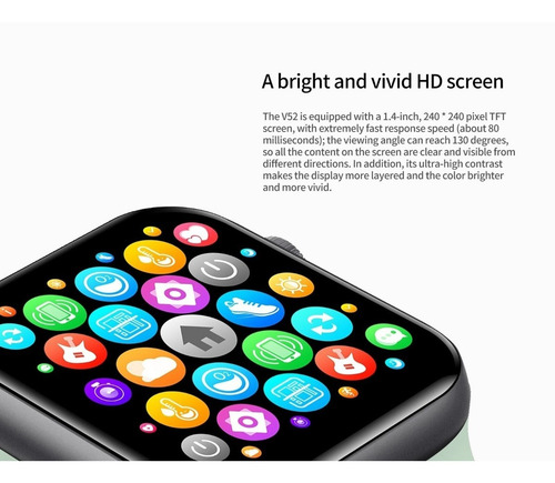 Relogio Smartwatch V52 40mm - Com 2 Pulseiras