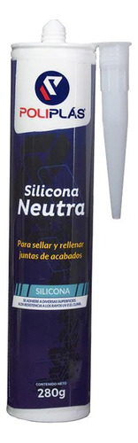 Cartucho Sellador Silicona Neutra 300 Ml Poliplas