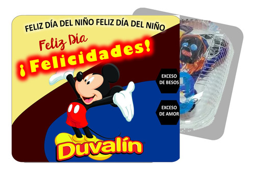 25 Dulceros Duvalin Gigante Personalizado Tapa De 25x20 Cm 