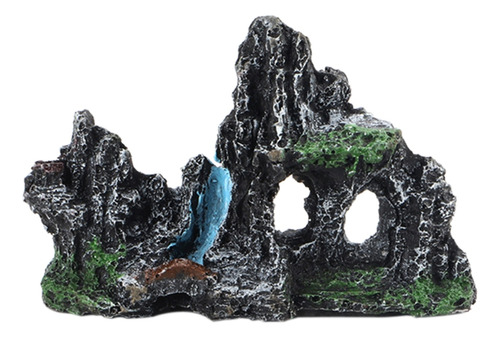 (4 #mold) Ornamento Rock Mountain Stone Cave Fish Para Tanqu