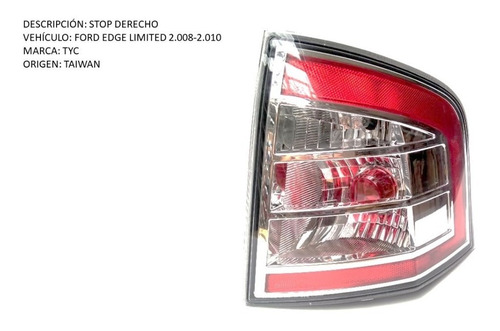 Stop Derecho Ford Edge Limited 2008-2010