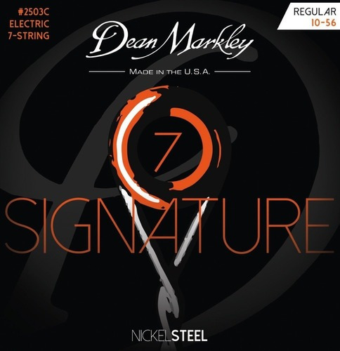 Encordado Guitarra 7 Cuerdas  Dean Markley Signature 10-56