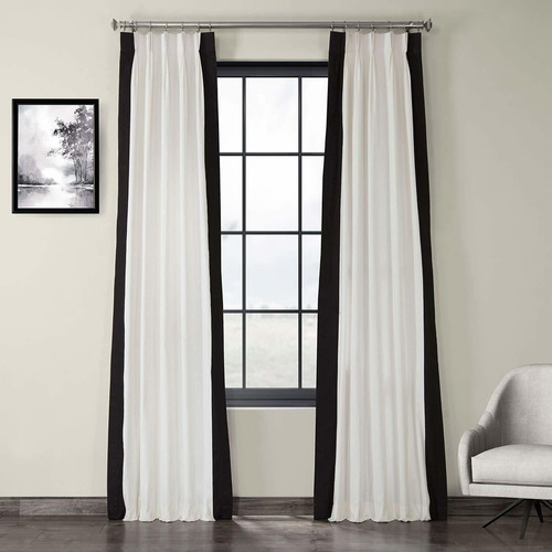 Pleated Vertical Colorblock Curtains For Living Room 25...