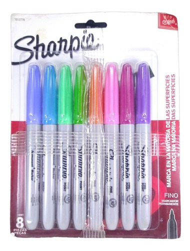Pack 8 Plumones Sharpie 80's Glam Punto Fino
