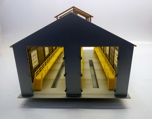 Galpon Para Locomotoras Escala Ho. Impresión 3d.