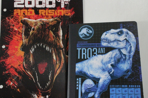 Cuaderno Tapa Dura Jurassic Park Con Carpeta Traidos Usa