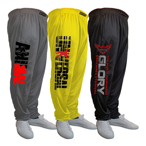 3 Pantalon Baggies Microfibra Training Pack Genetic Pro