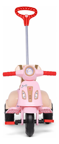 Triciclo Infantil De Passeio E Pedal Com Empurrador Vespita
