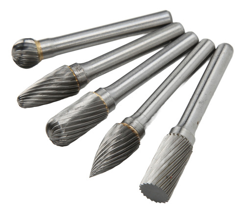 N Juego De 5 Fresas Rotativas, 6 X 10 Mm, Brocas De Carburo