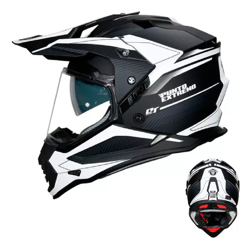 Casco Dakar Punto Extremo Integral Enduro Doble Visor Rpm