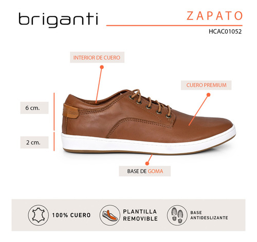 Zapato Hombre Cuero Mocasin Nautico Urbano Comodo Briganti