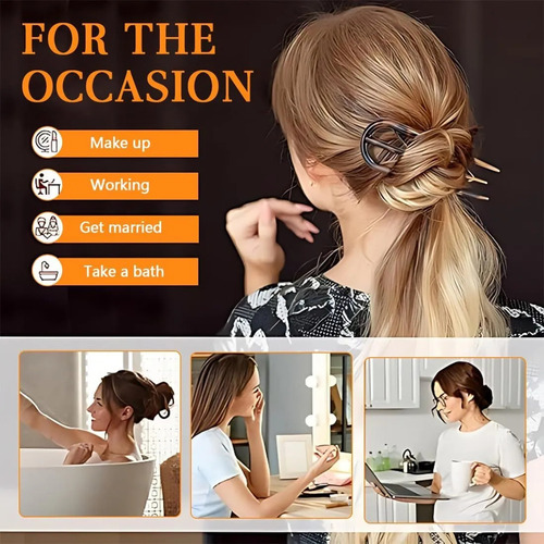 Pinzas Para El Cabello En Forma De U De 3 Piezas Para Niñas