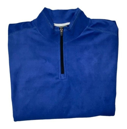 Imagen 3 de 8 de Buzo Hombre Micropolar Liviano Sweaters Abrigo Medio Cierre