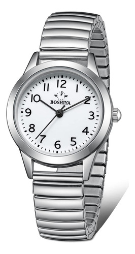 Boshiya Reloj Con Banda Elastica Para Mujer Easy Reader De 1