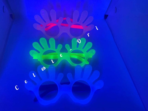 Imagen 5 de 7 de Lentes Fluor Anteojo Diseños 6 Unidades Fiesta Cotillón Neón