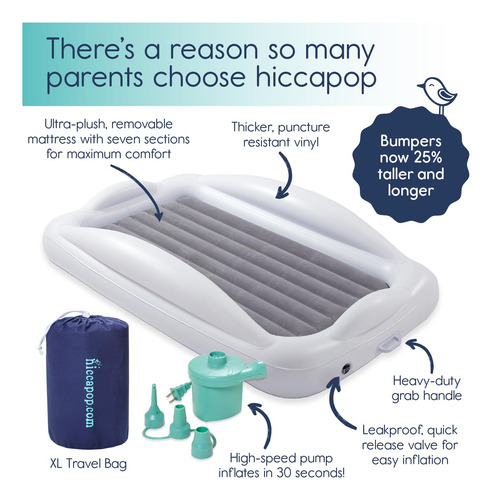 Cama De Viaje Inflable Para Niños Con Barandas De Seguridad