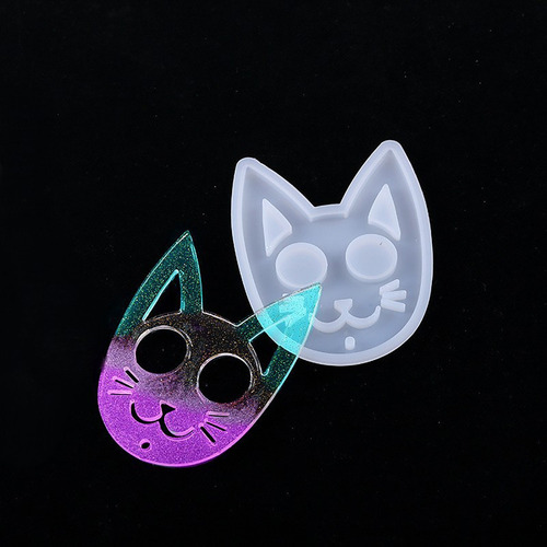 Molde De Llavero De Gato De Autodefensa, Cristal Epoxi Resin
